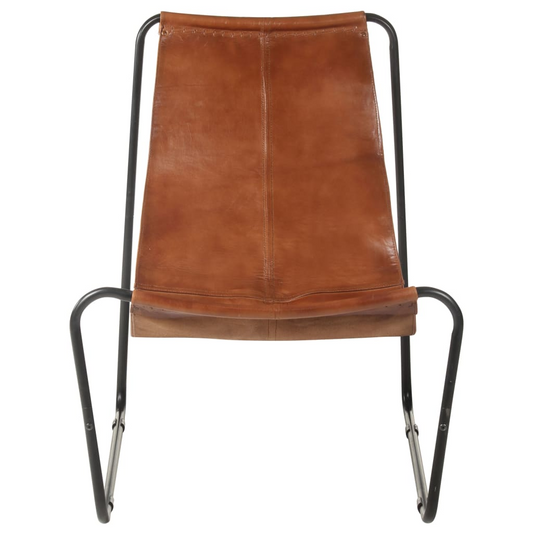 Vidal Relaxing Chair, Brown Leather