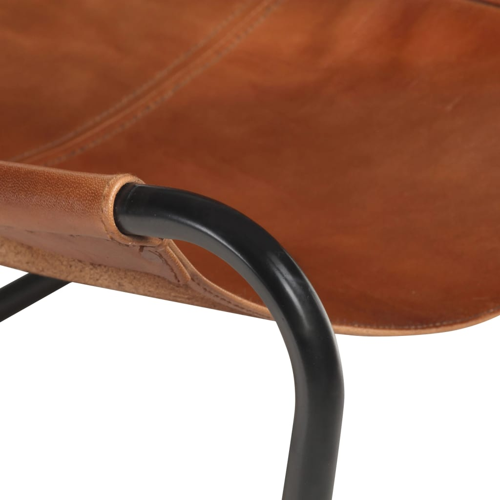 Vidal Relaxing Chair, Brown Leather