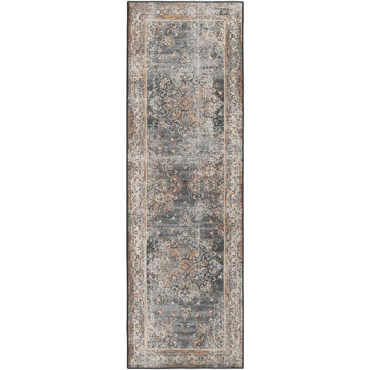 Jericho Runner Rug, Charcoal