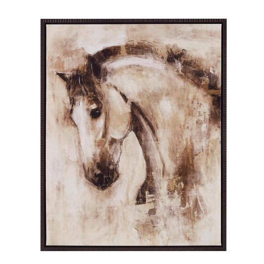 Horse Wall Art, Framed Canvas