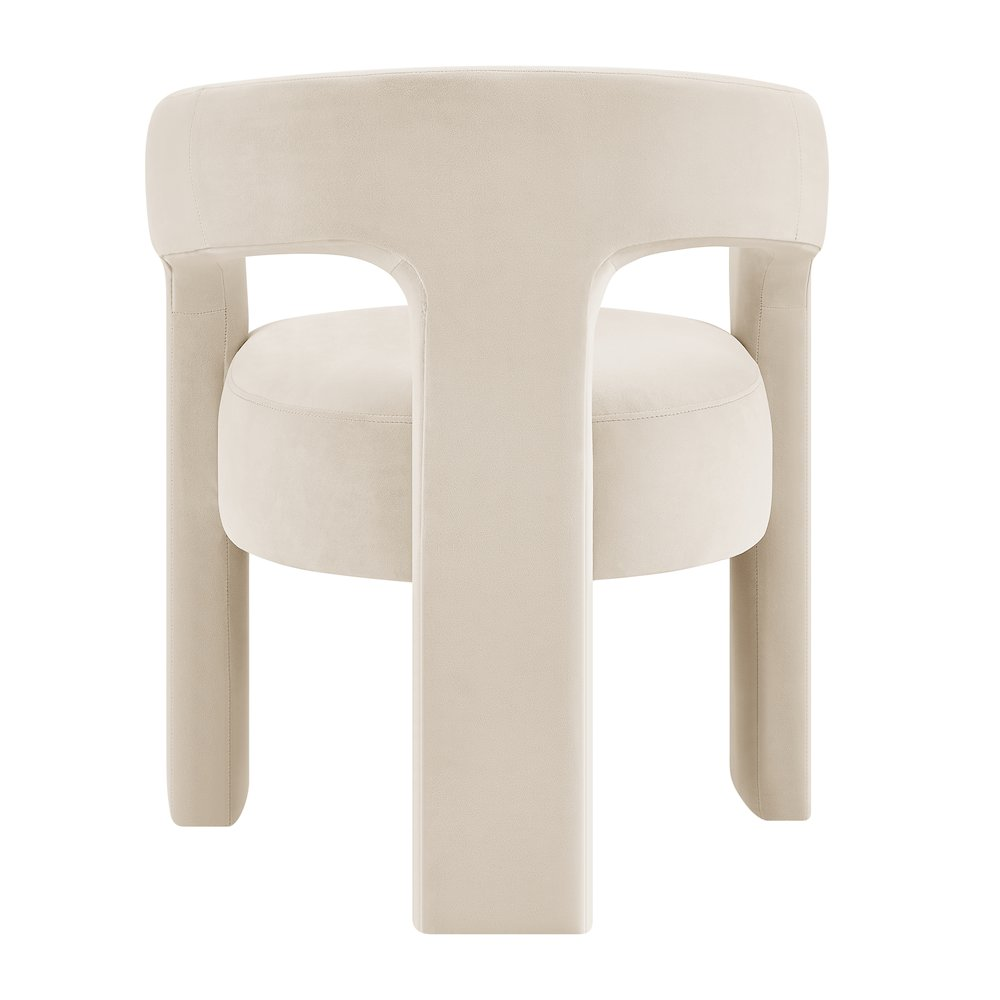 Sherlyn Velvet Dining Chair, Ivory