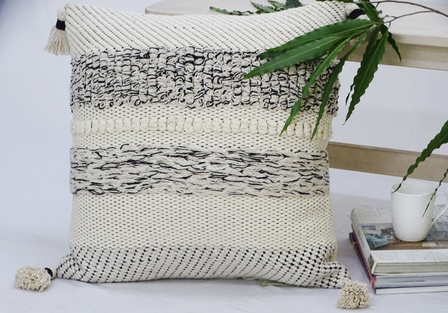 Modella Throw Pillow with Tassels