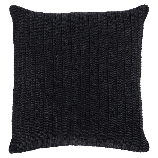 Marcie Knitted Throw Pillow, Black